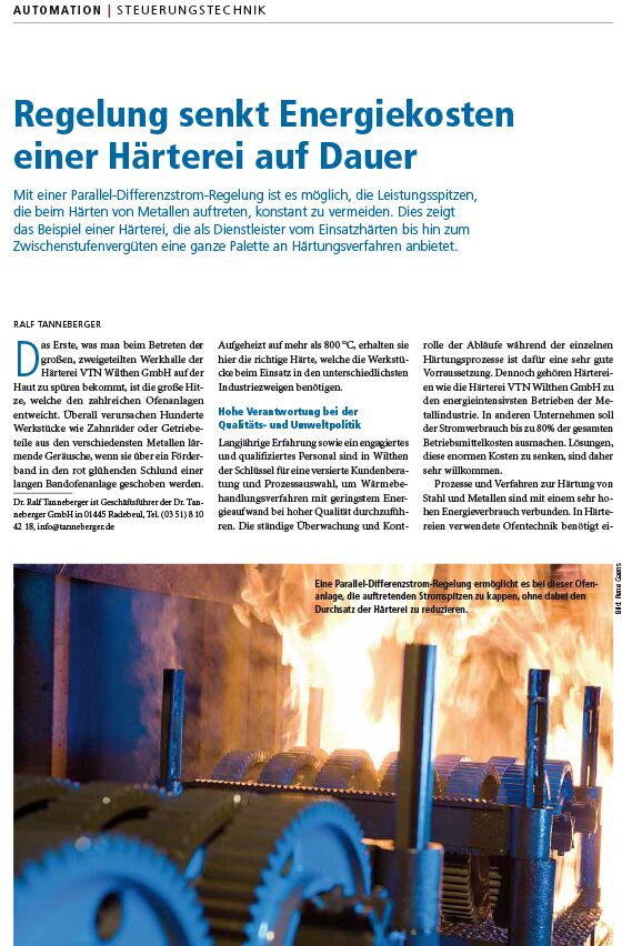 Leistungskurvenausgleich senkt Stromkosten „Maschinenmarkt“